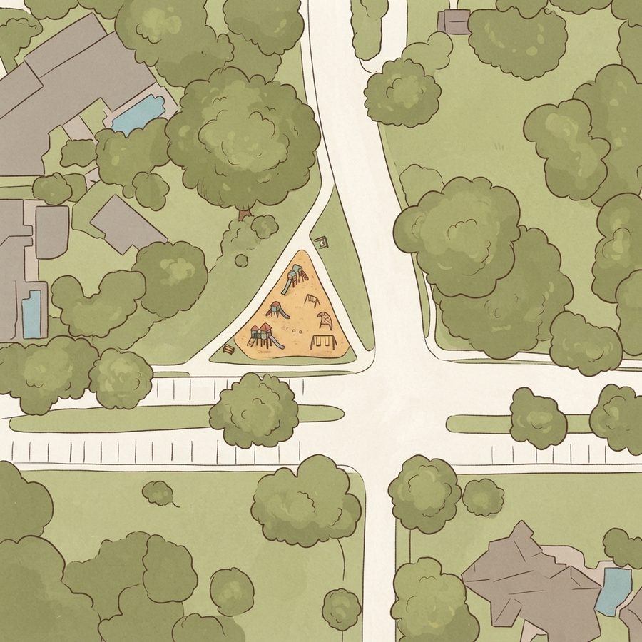 Illustrated map of Carol Tree Pocket Park