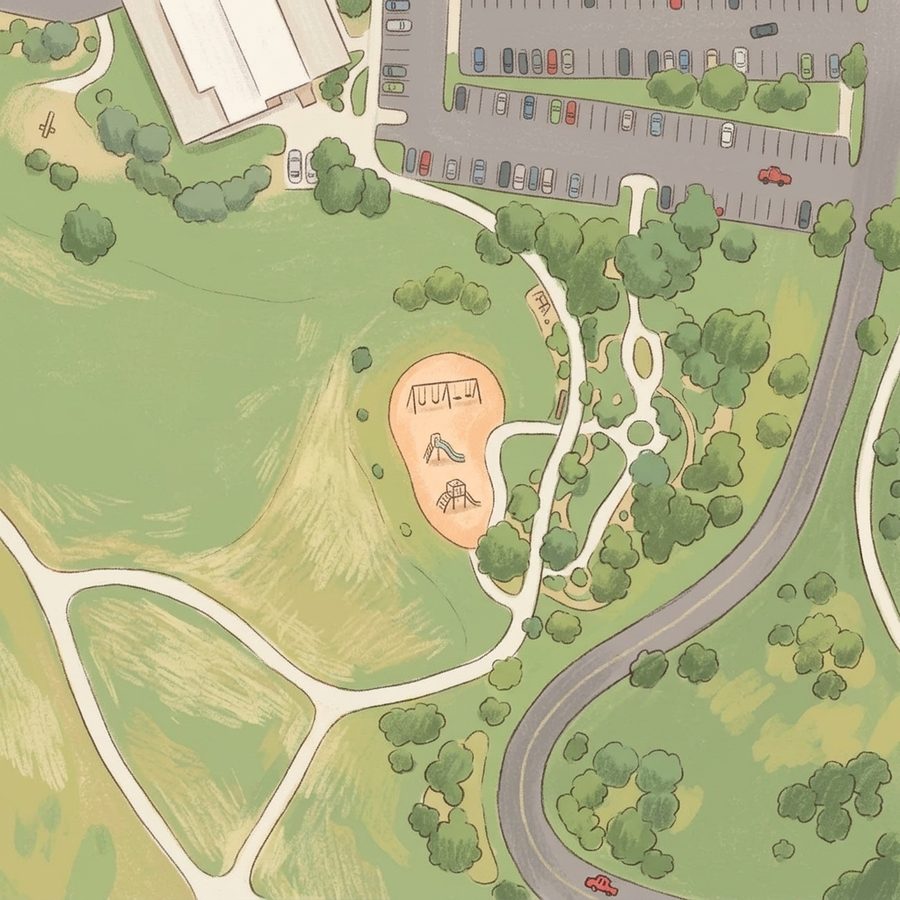 Illustrated map of Carpenter Park Fields