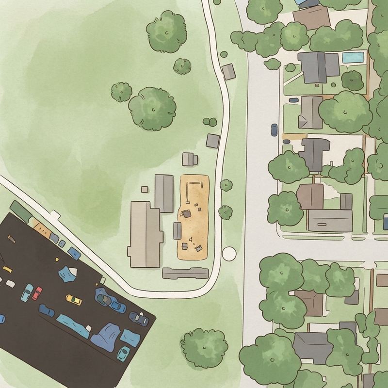 Illustrated map of Casa View Park