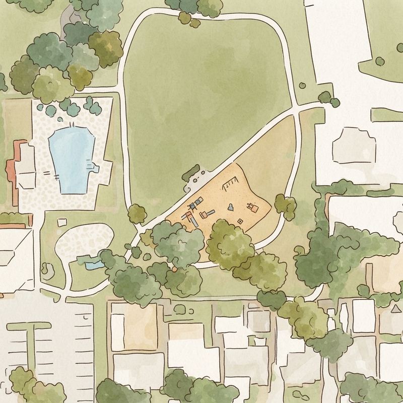 Illustrated map of Cascade Park