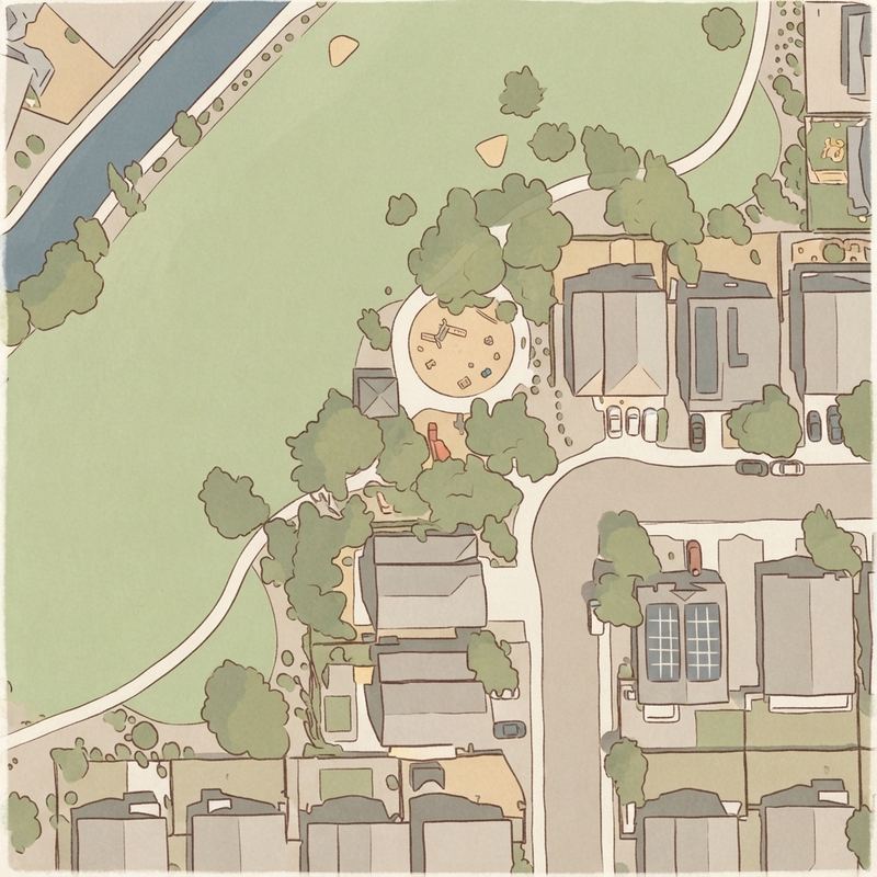 Illustrated map of Cashion Community Park