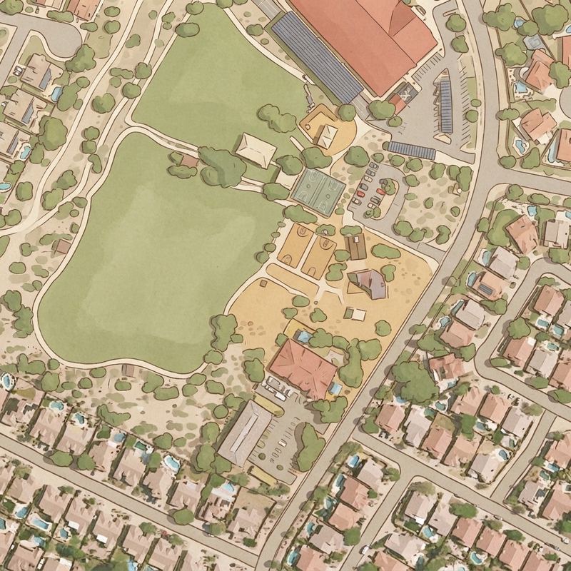 Illustrated map of Cashman Park