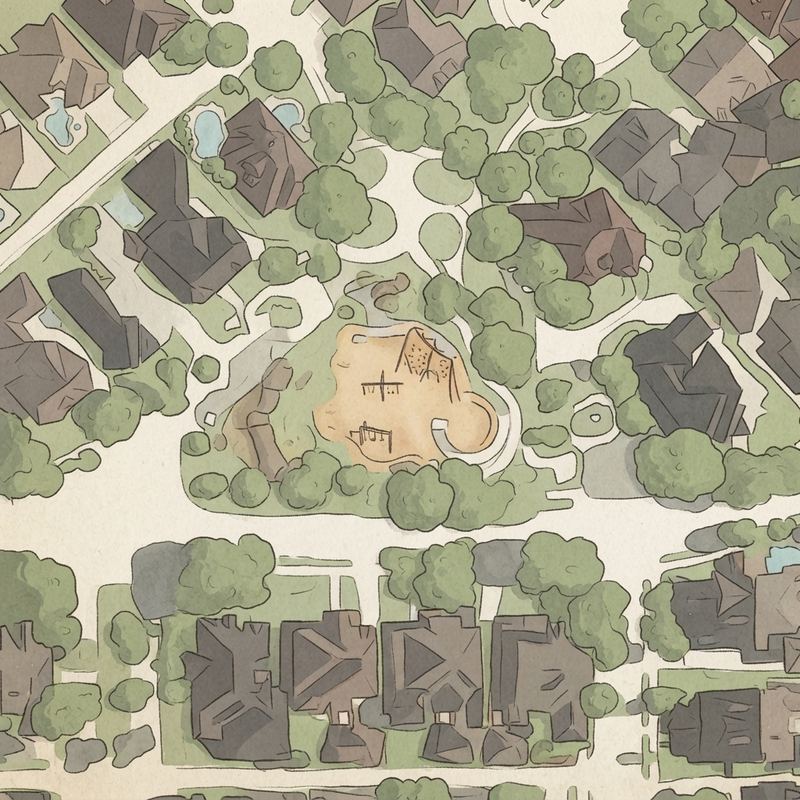 Illustrated map of Castle Park