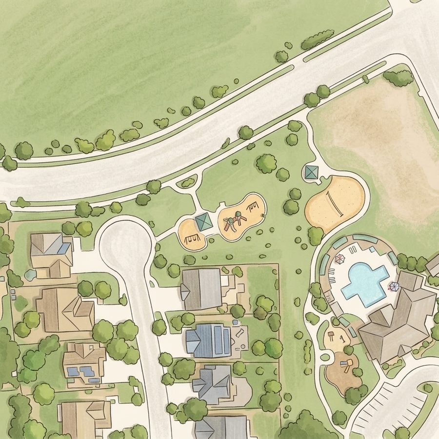 Illustrated map of Castle playground
