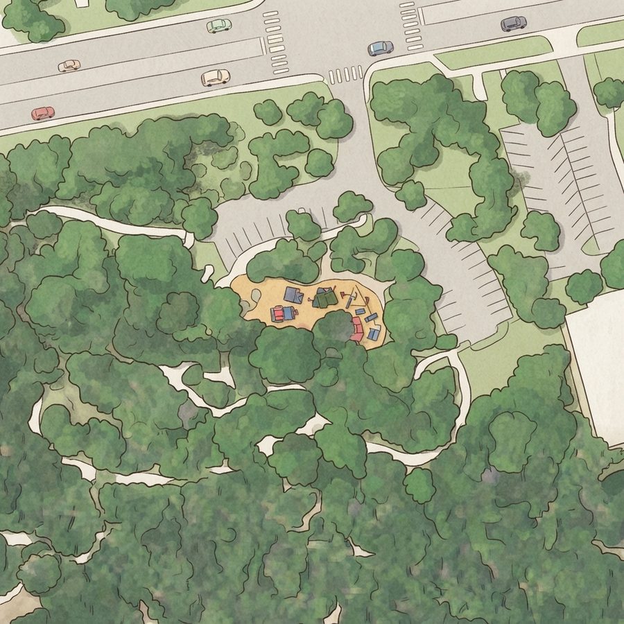 Illustrated map of Cathedral Rock Park