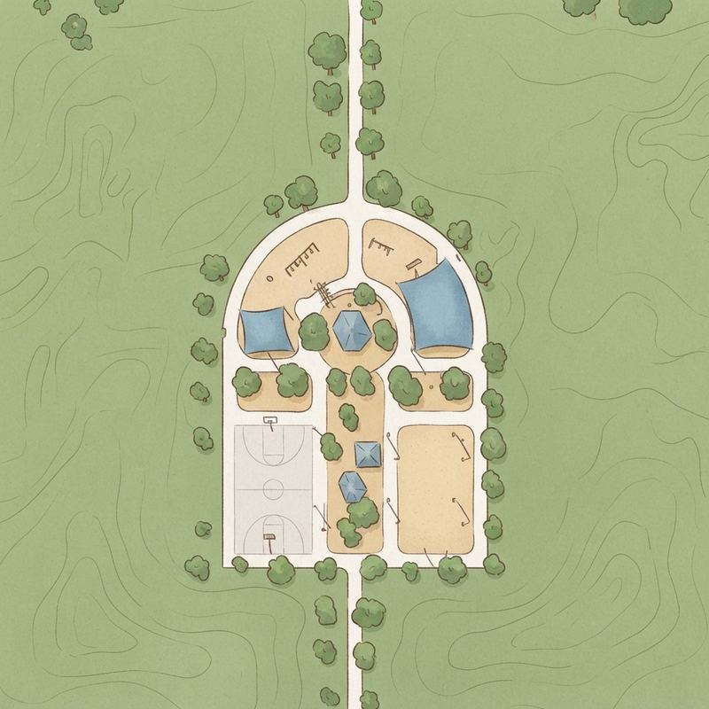 Illustrated map of Centennial Park