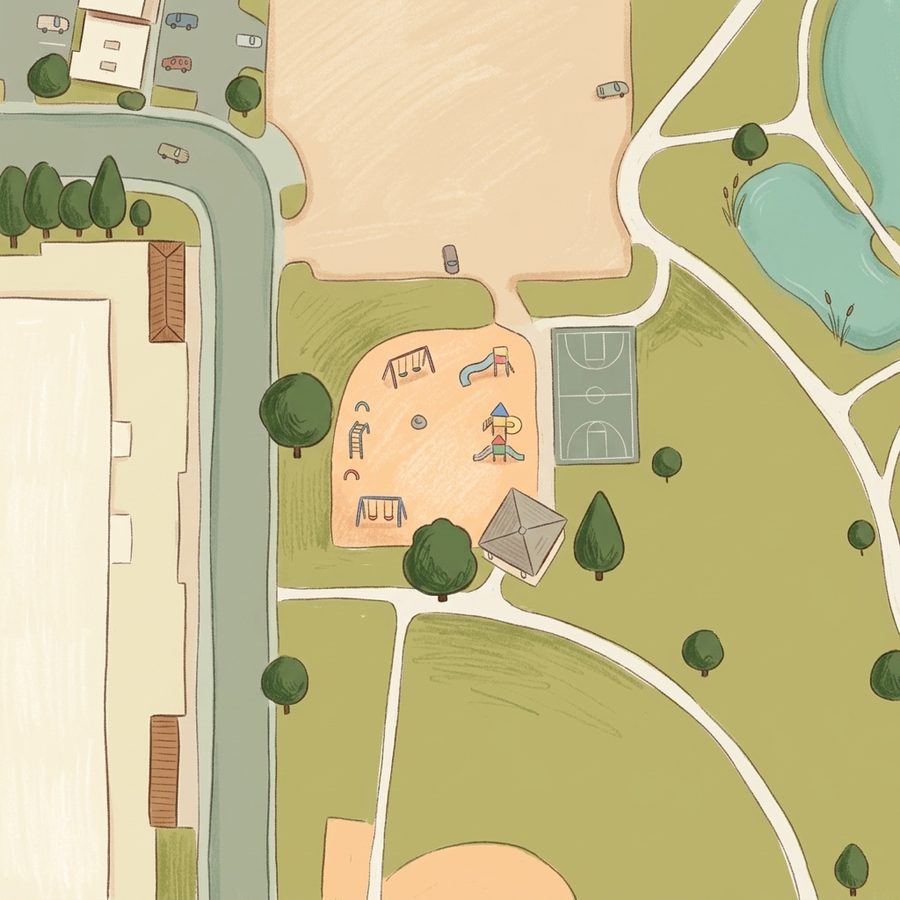 Illustrated map of Centennial Park