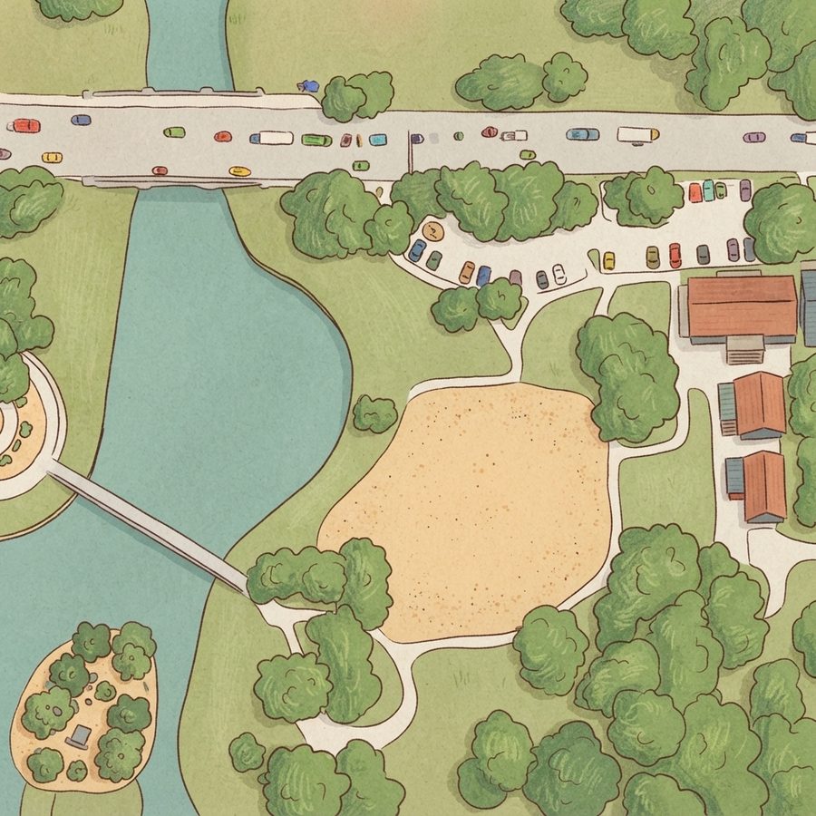 Illustrated map of Centennial Park