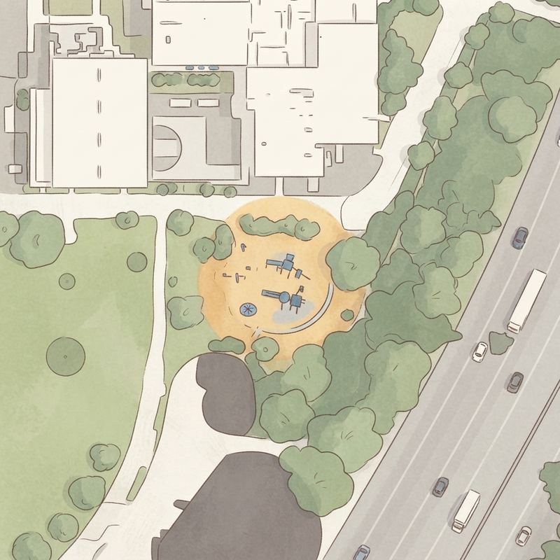 Illustrated map of Central Ave Park