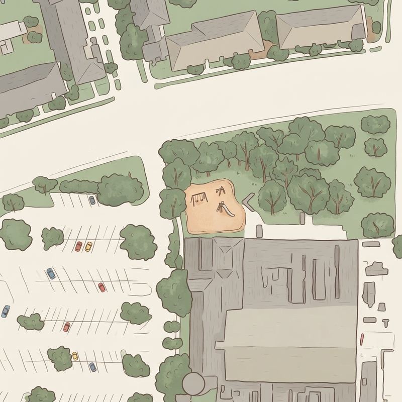 Illustrated map of Central Market Playground