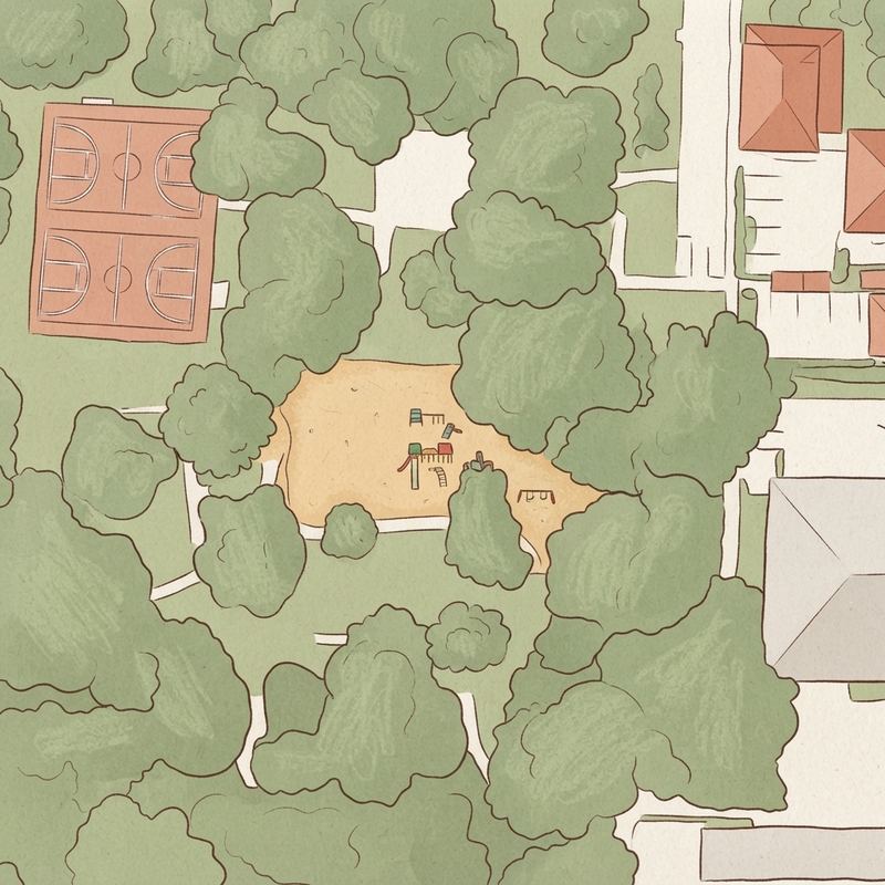 Illustrated map of Central Park