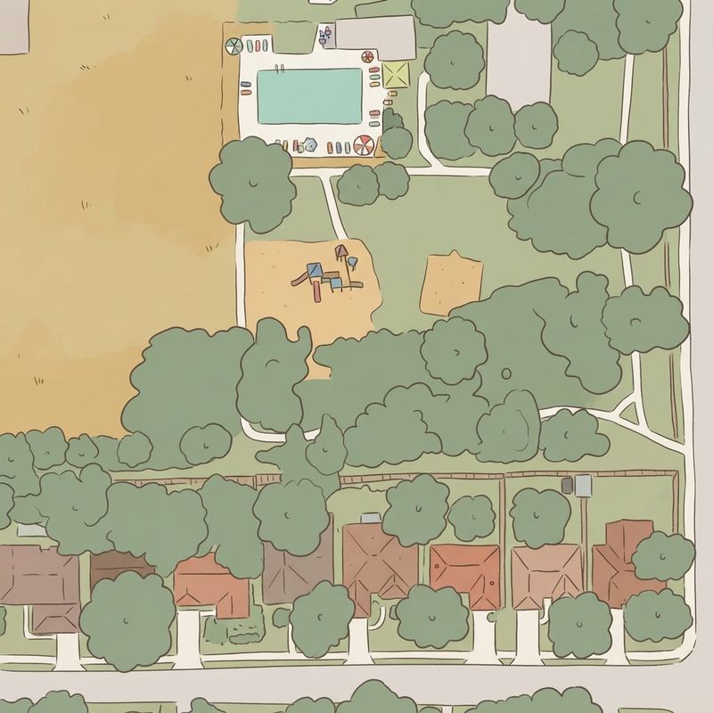 Illustrated map of Central Park