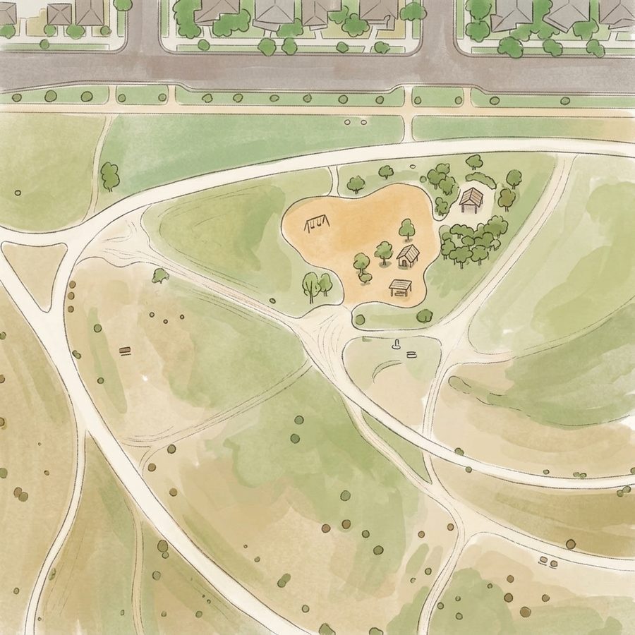 Illustrated map of Central Park