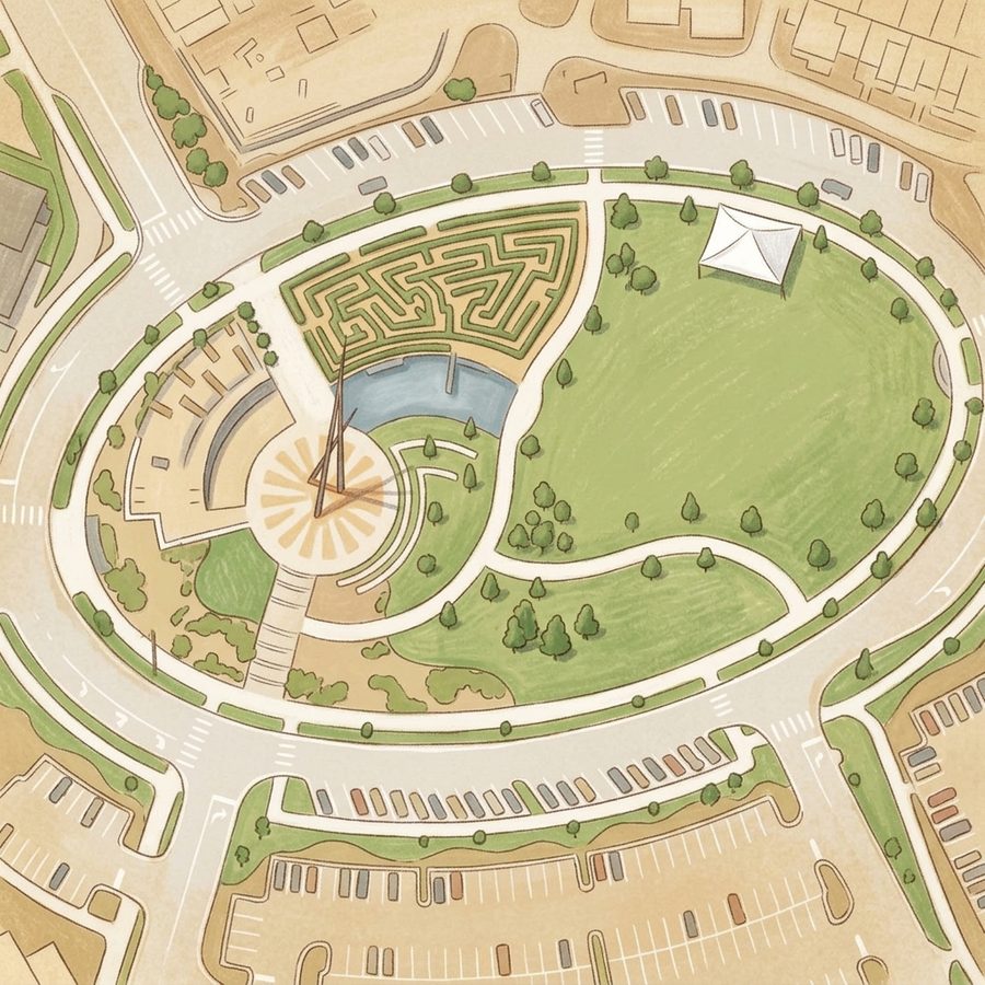 Illustrated map of Central Park