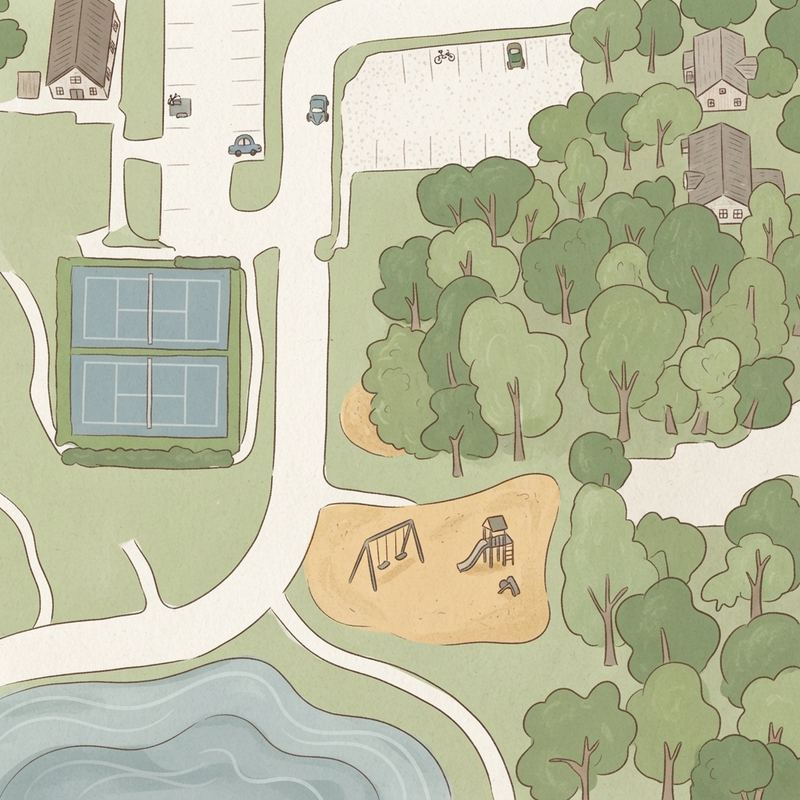 Illustrated map of Central Park