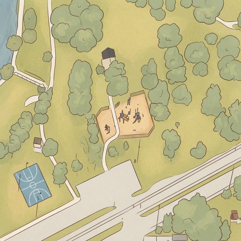 Illustrated map of Central Park