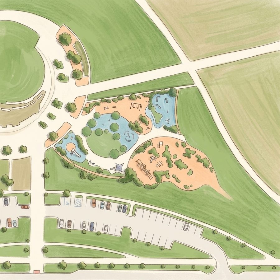 Illustrated map of Central Park Playground