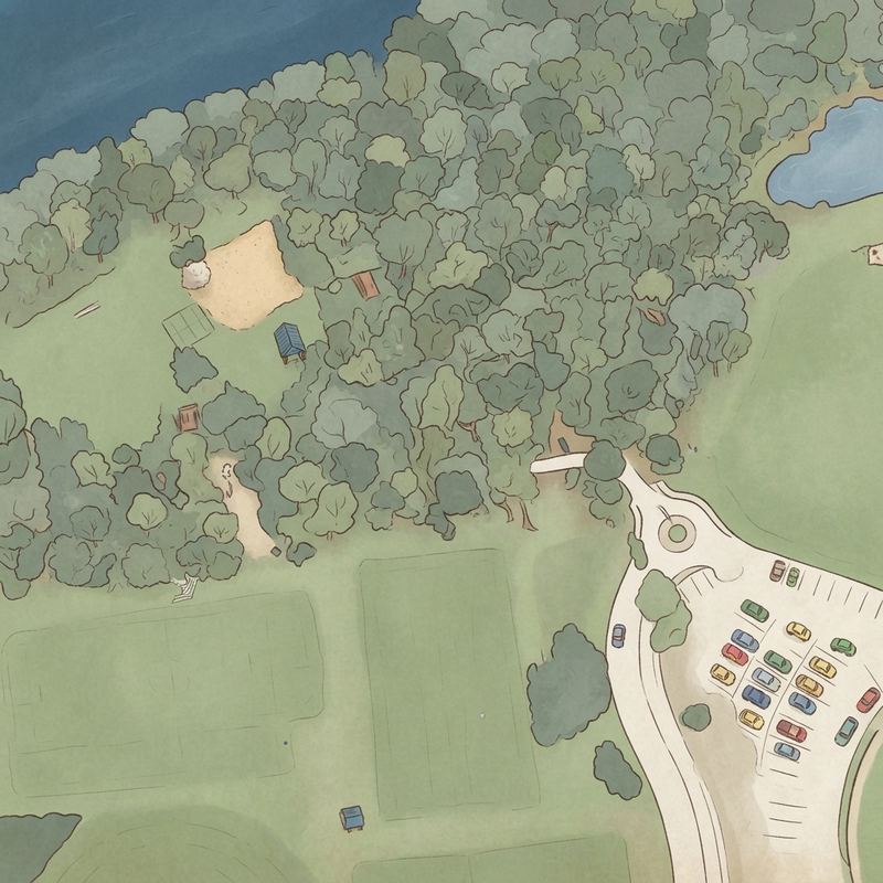 Illustrated map of Central Winds Park Lower Fields