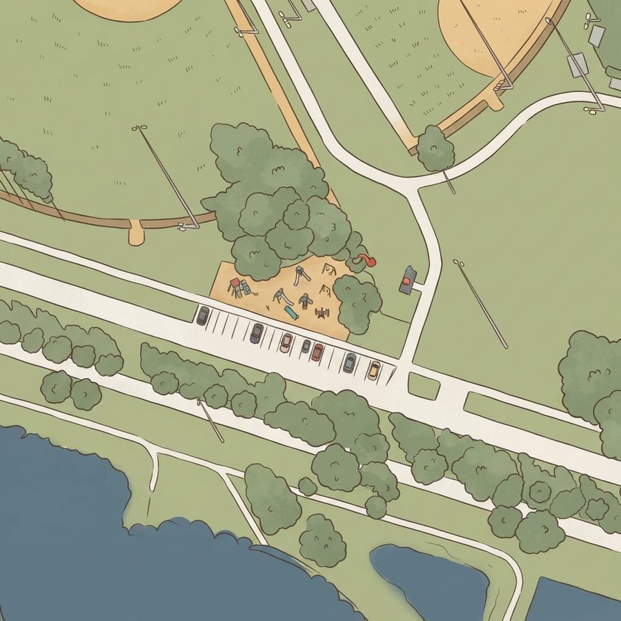 Illustrated map of Central Winds Park