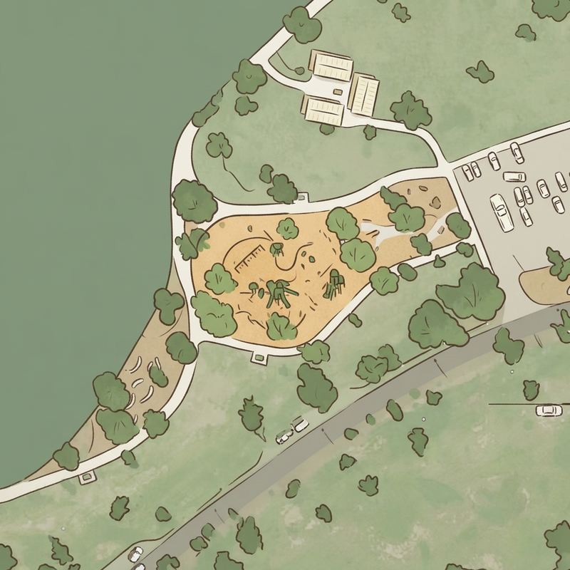 Illustrated map of Cesar Chavez Park