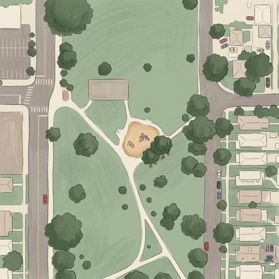 Illustrated map of Chaffee Park