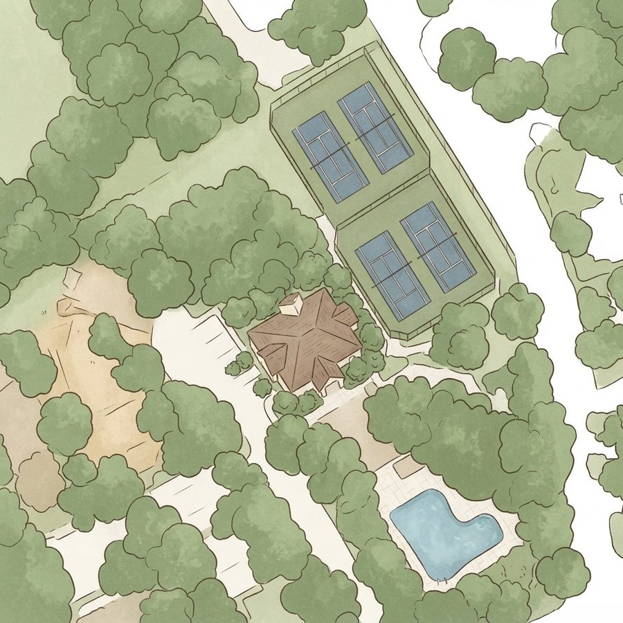 Illustrated map of Champions Park HOA Park