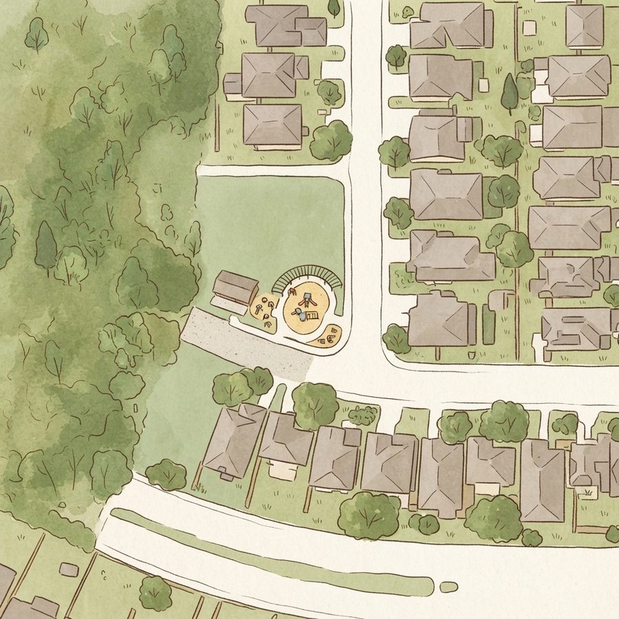 Illustrated map of Champions Park HOA Park