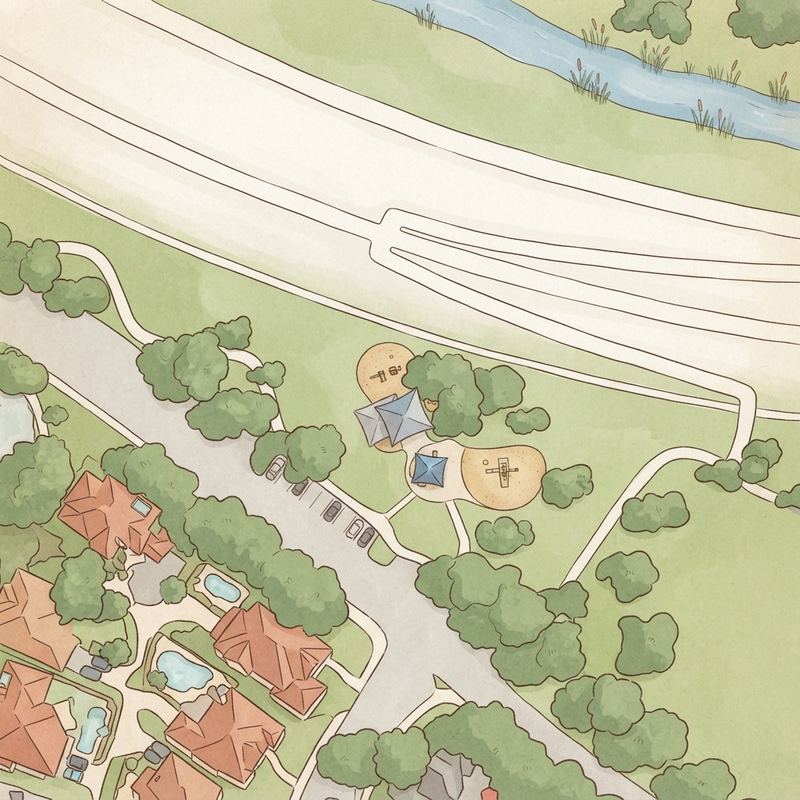 Illustrated map of Champions Park