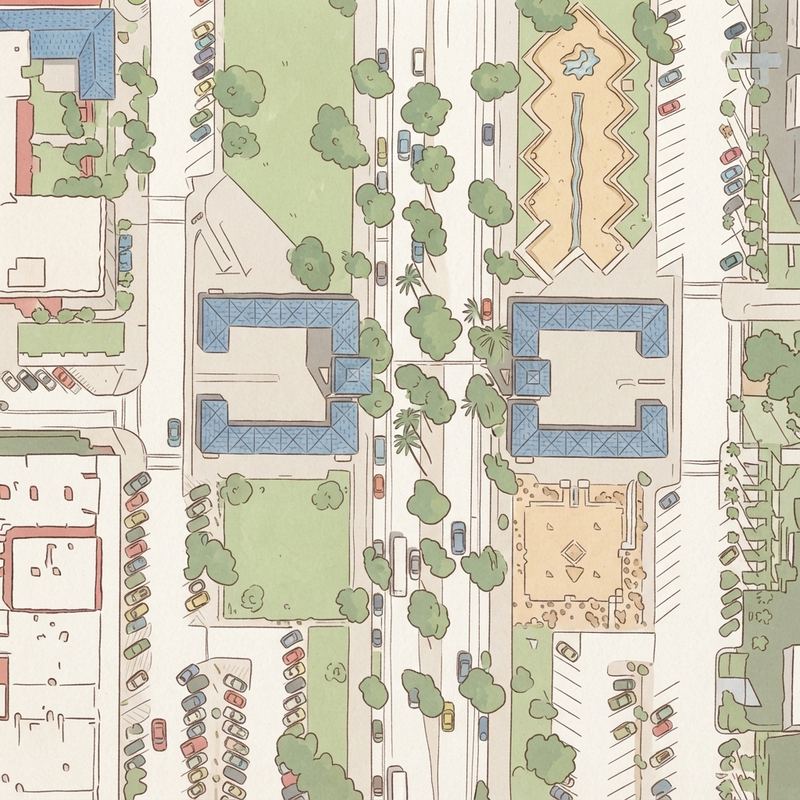 Illustrated map of Chandler Park