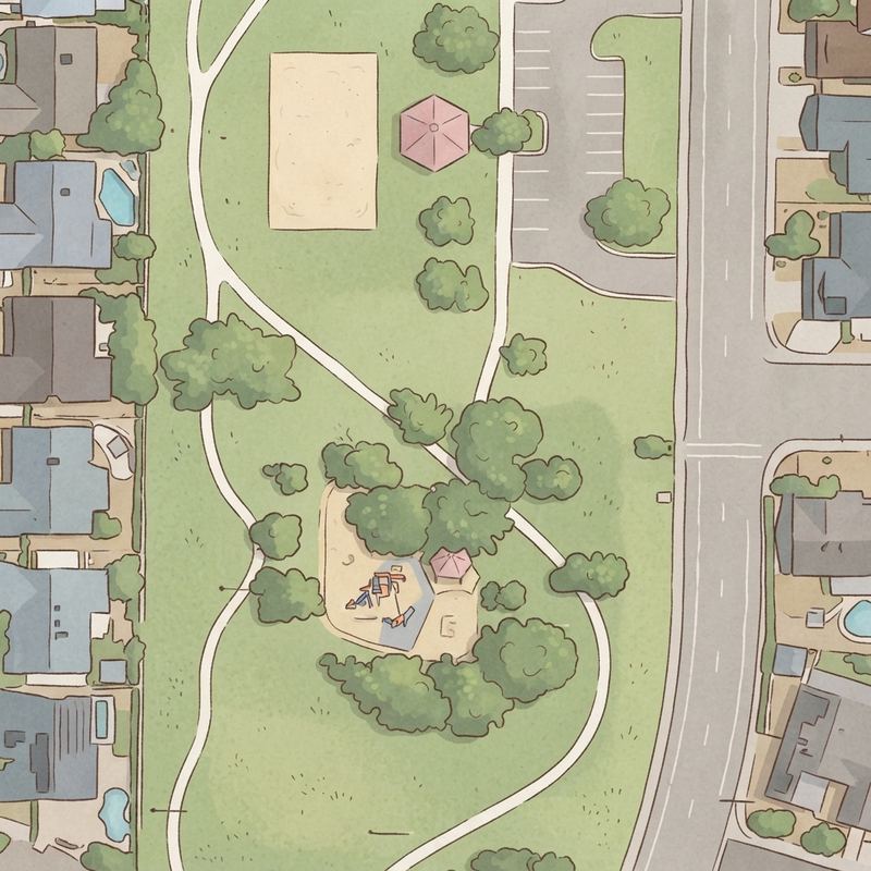 Illustrated map of Chapparal Park