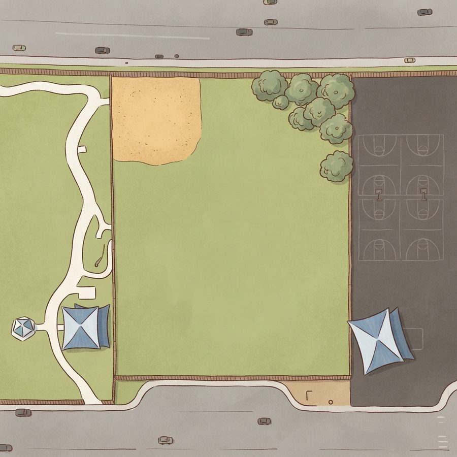 Illustrated map of Charleston Neighborhood Preservation Park