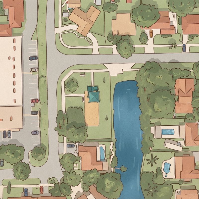Illustrated map of Chase Park