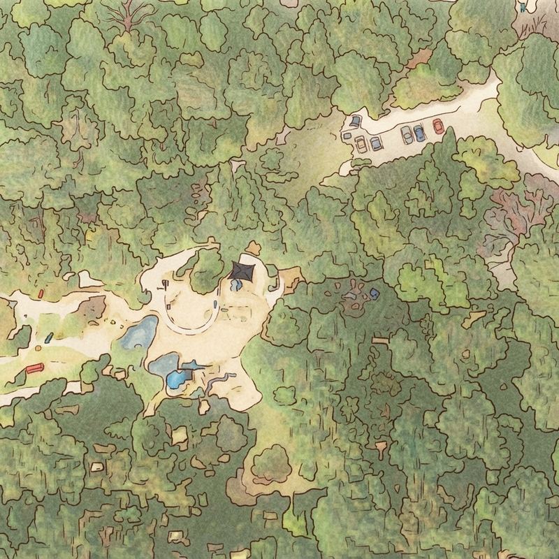 Illustrated map of Chastain Park Playground