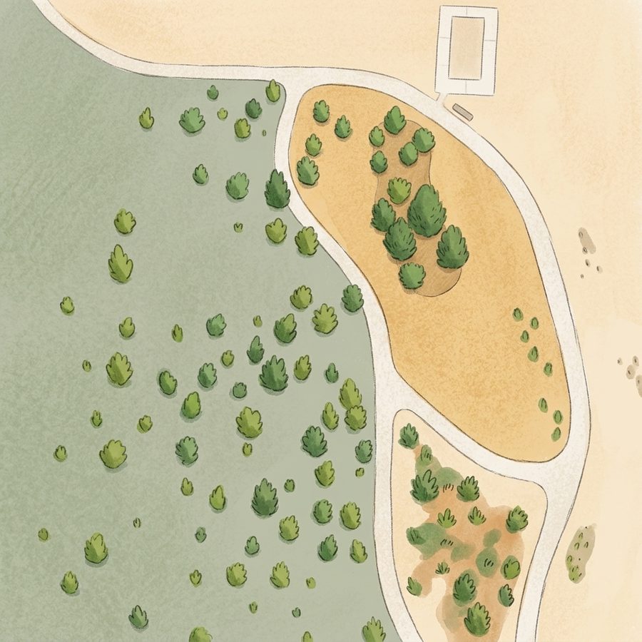Illustrated map of Chatfield State Park