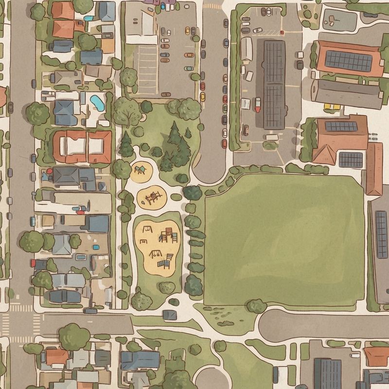 Illustrated map of Cherokee Point Park
