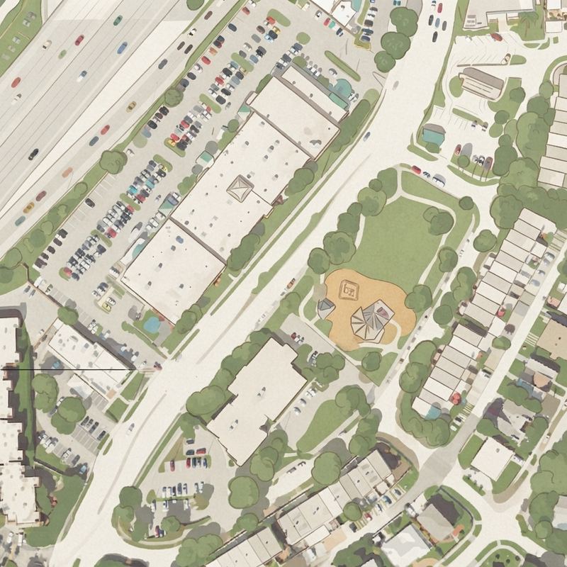 Illustrated map of Cherry Grove Park