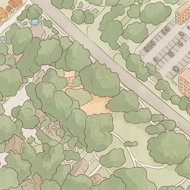 Illustrated map of Cherrywood Park