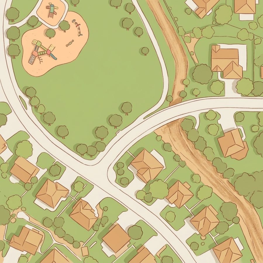 Illustrated map of Cheyenne Ridge Park