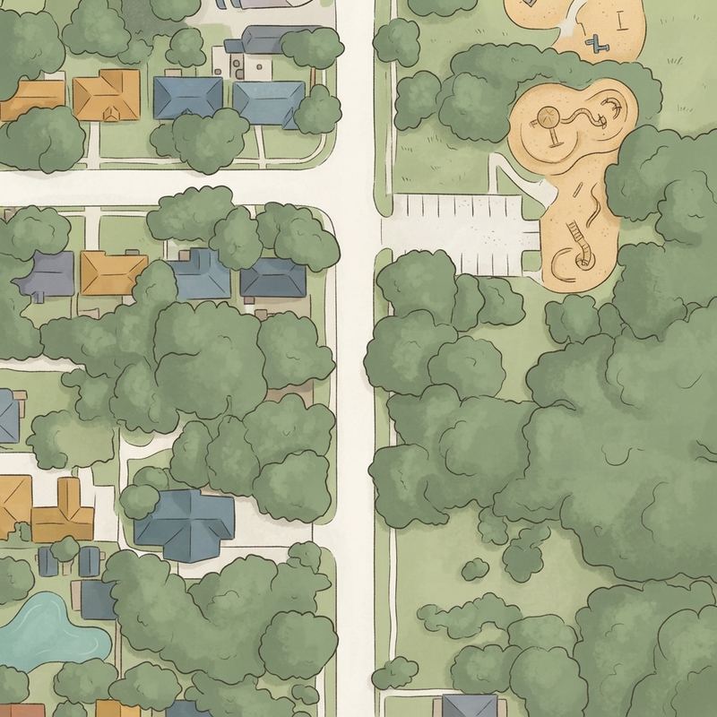 Illustrated map of Cheynne Park
