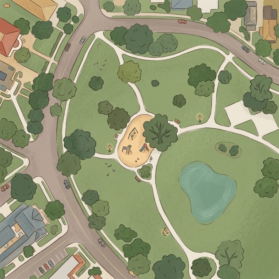Illustrated map of Children play Area