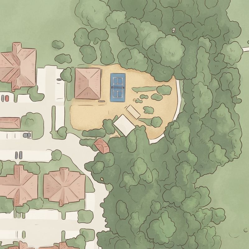 Illustrated map of Children play area