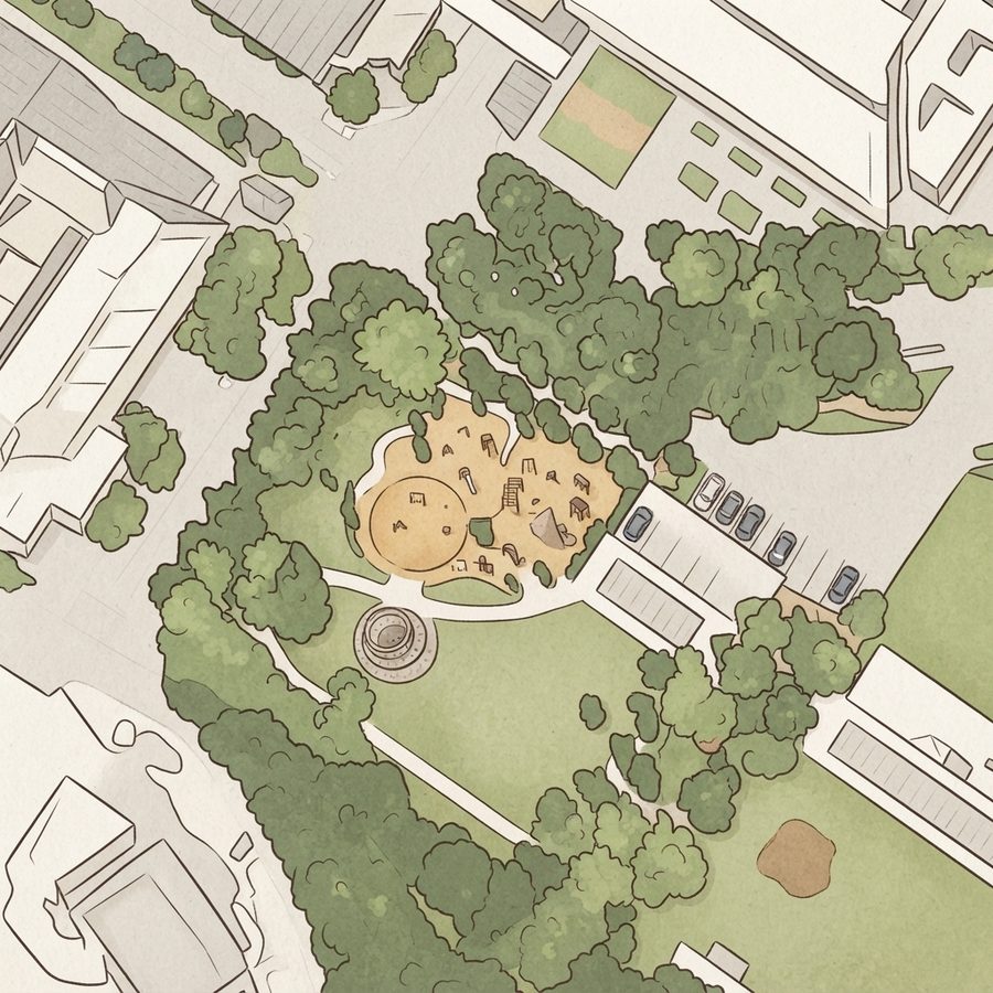Illustrated map of Children's Playground