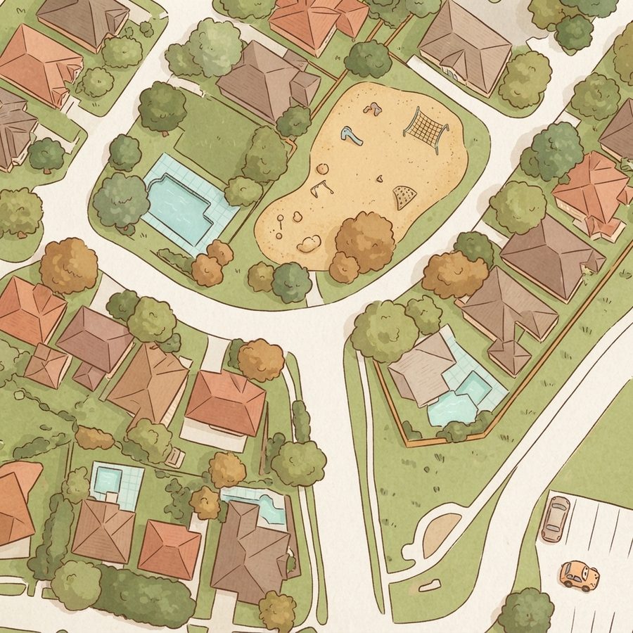 Illustrated map of Children's Playground