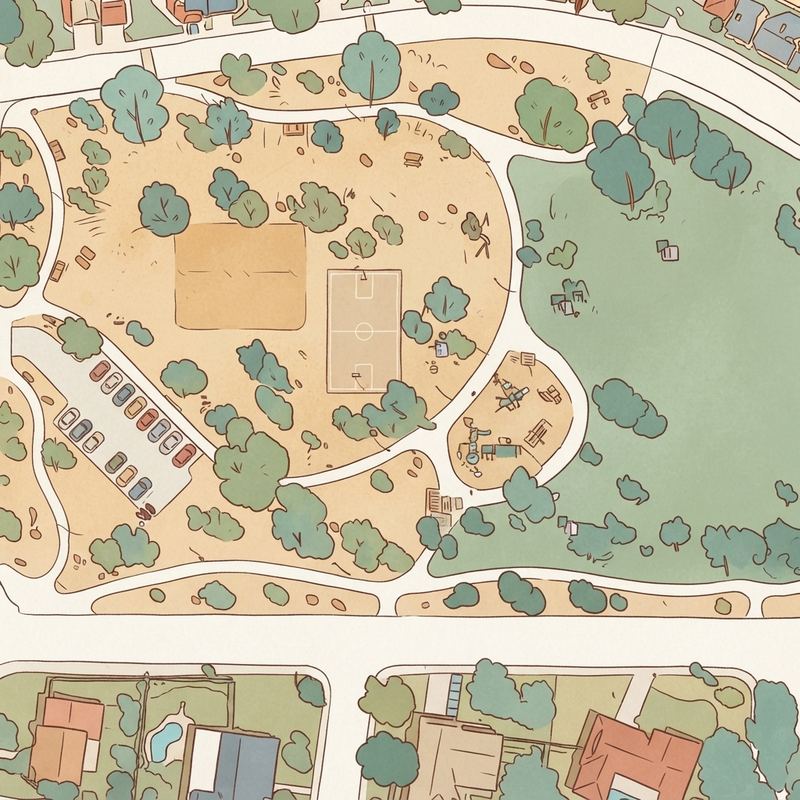 Illustrated map of Cholla Cove Park