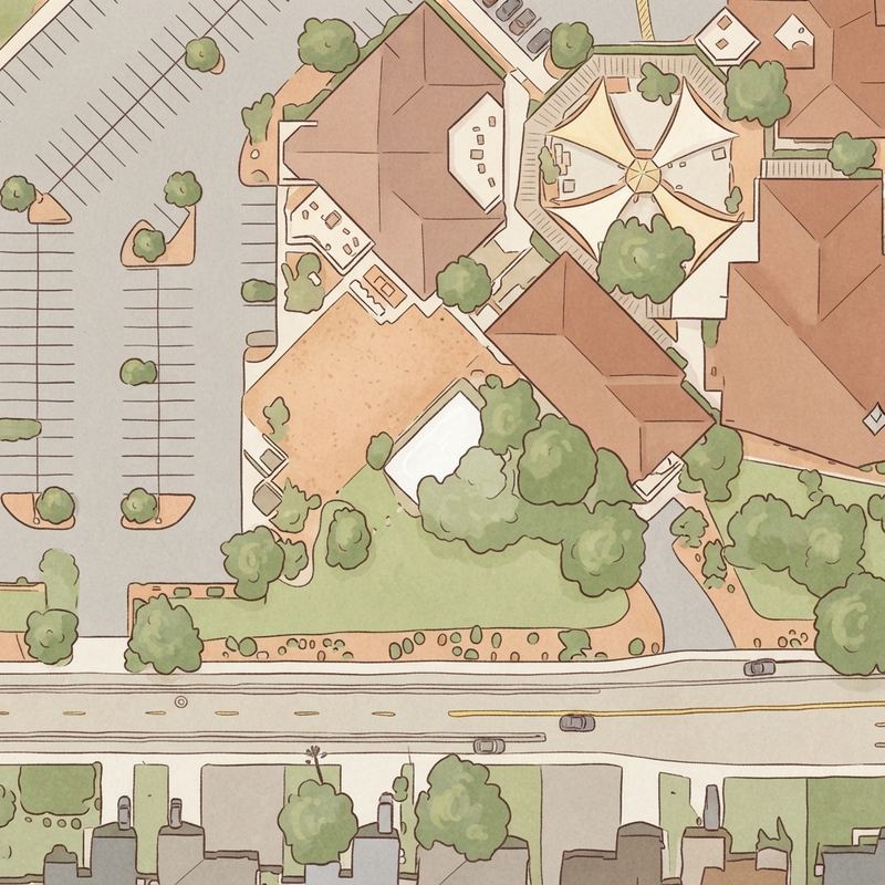 Illustrated map of Cholla park
