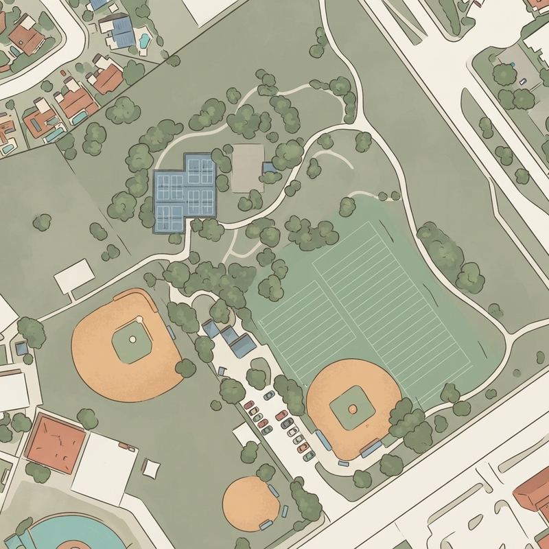 Illustrated map of Cholla Park Playground