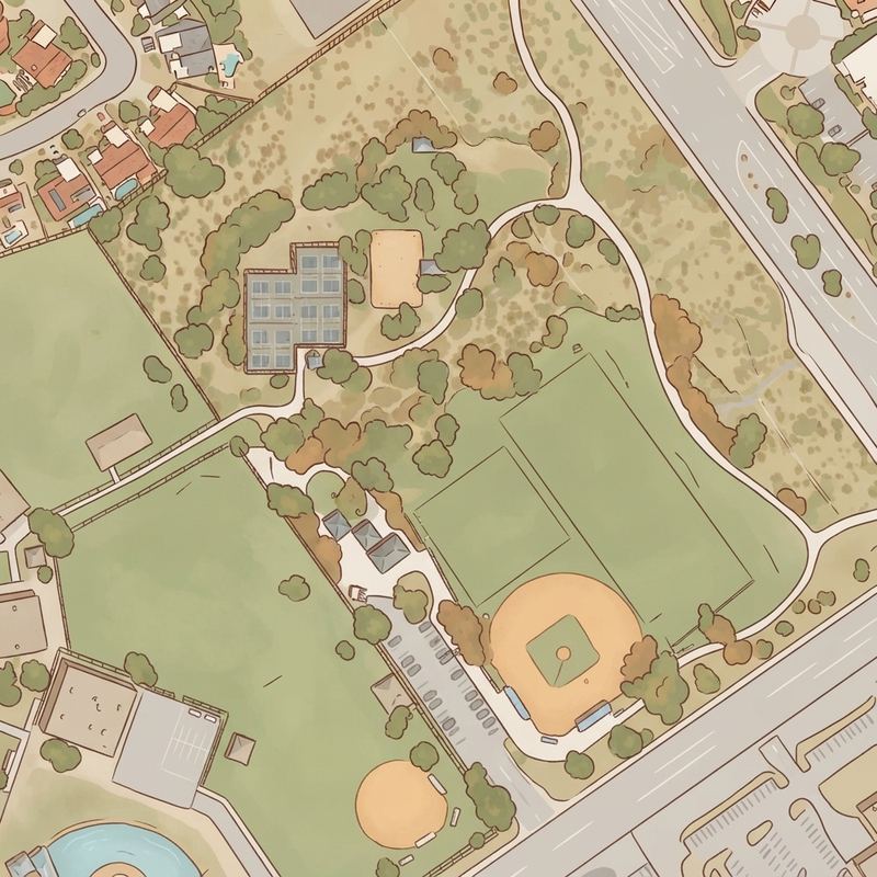 Illustrated map of Cholla Park