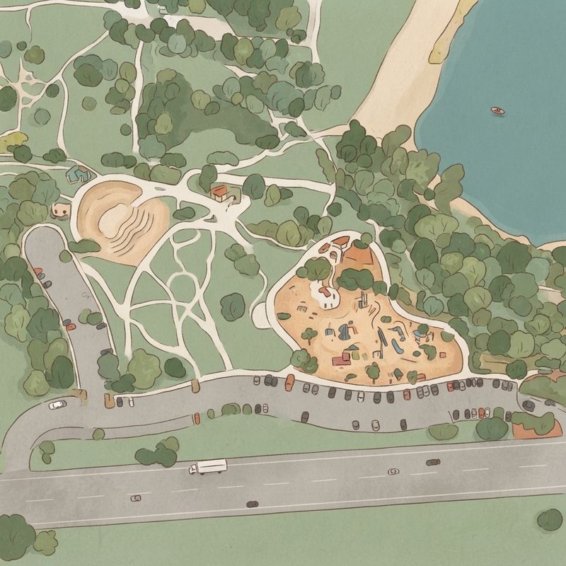 Illustrated map of Chollas Lake Park Gloria's Mesa