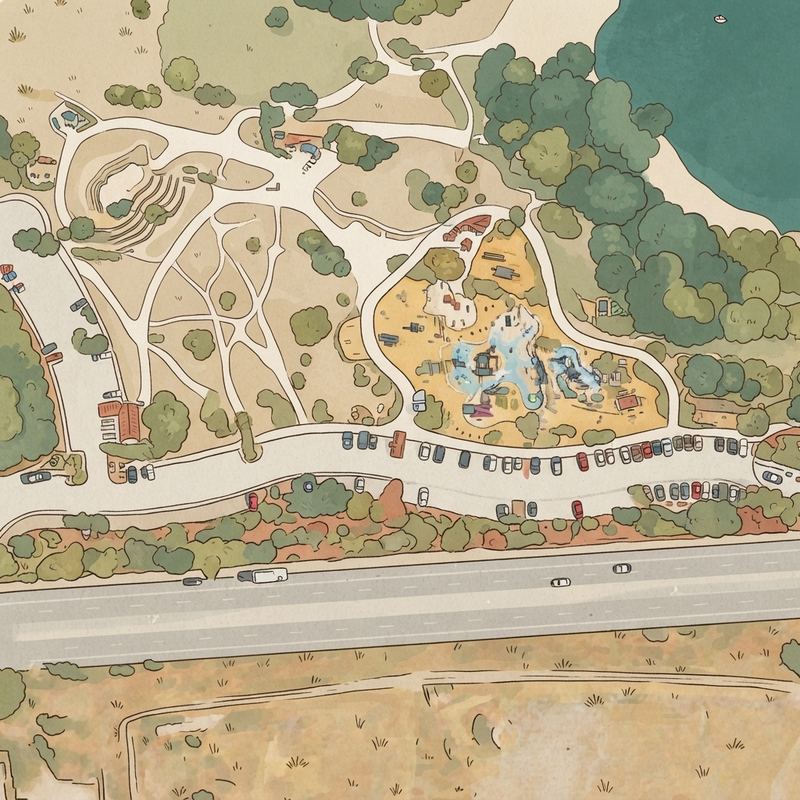 Illustrated map of Chollas Park