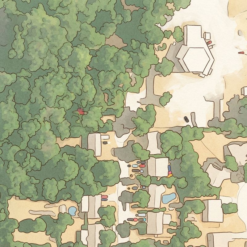 Illustrated map of Chris Paris Park